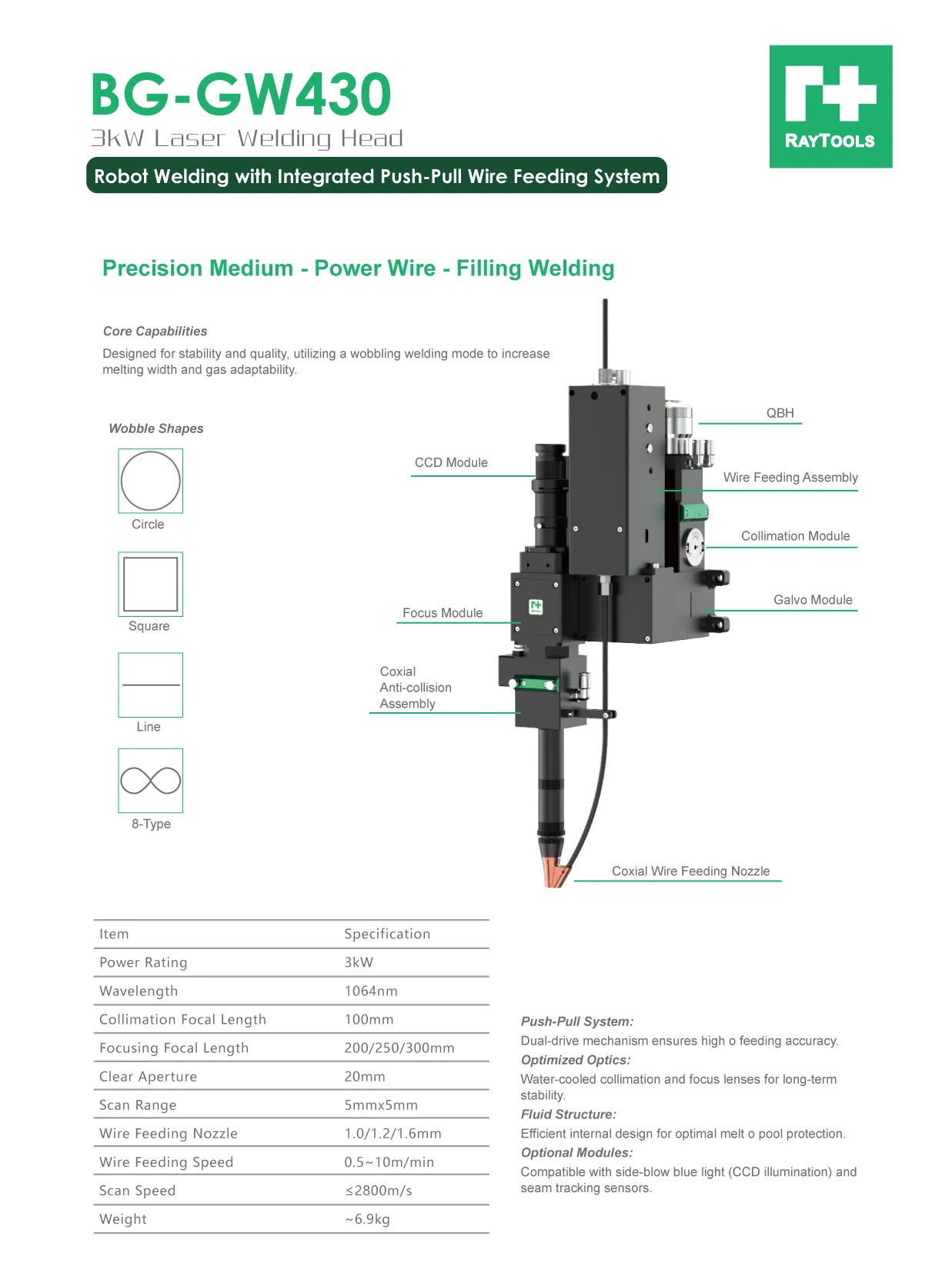 Welding with Integrated Push-Pull Wire Feeding System-Robot Welding