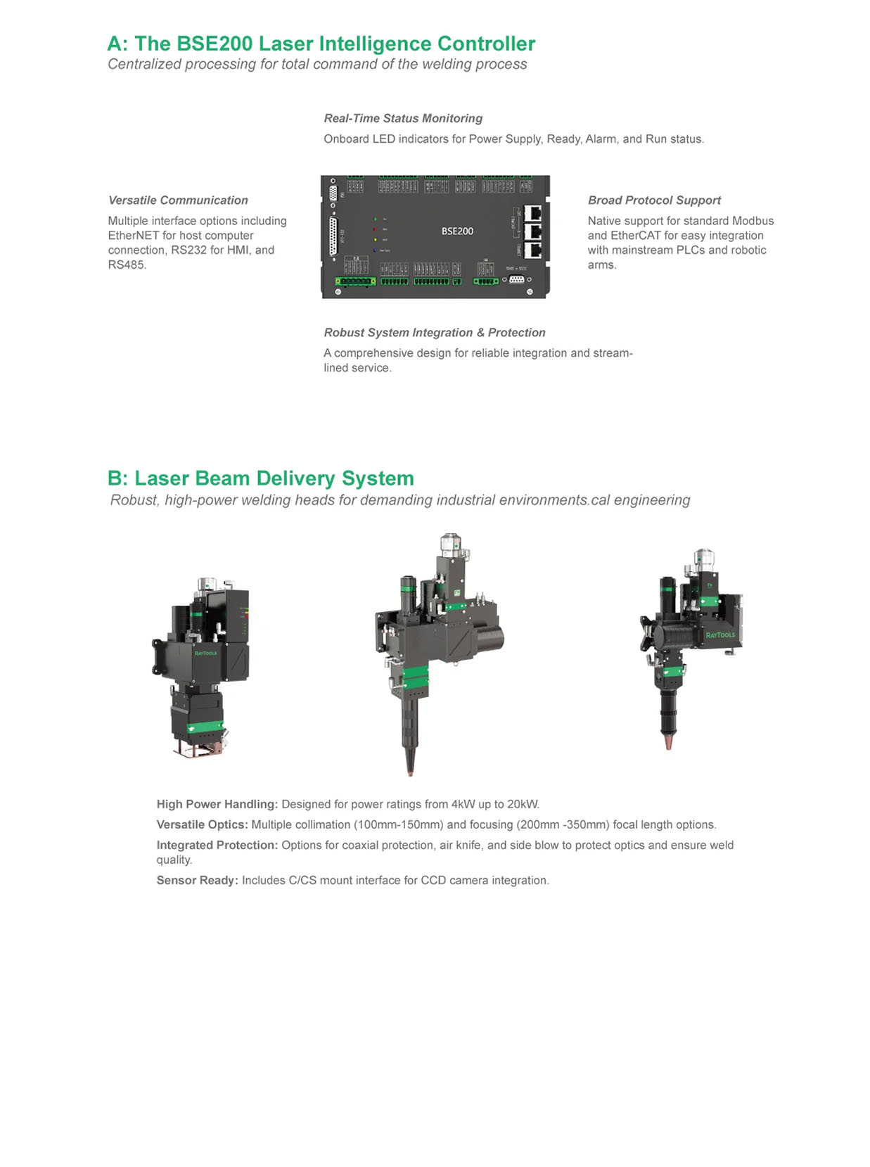 RayTools BSE200 Robot Welding Specifications and Features 2